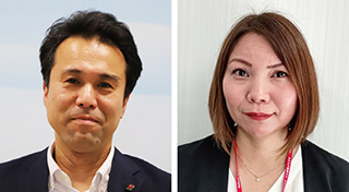 ダイレクト事業部 コンシェルジュＣＣ第1Ｇ・第2G課長の石田裕朗氏（左）と島袋 瞳氏（右）