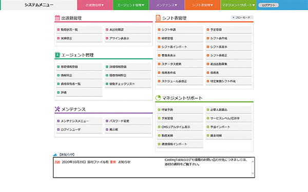 画像1 何の機能がどこにあるのかわかりやすいトップページ